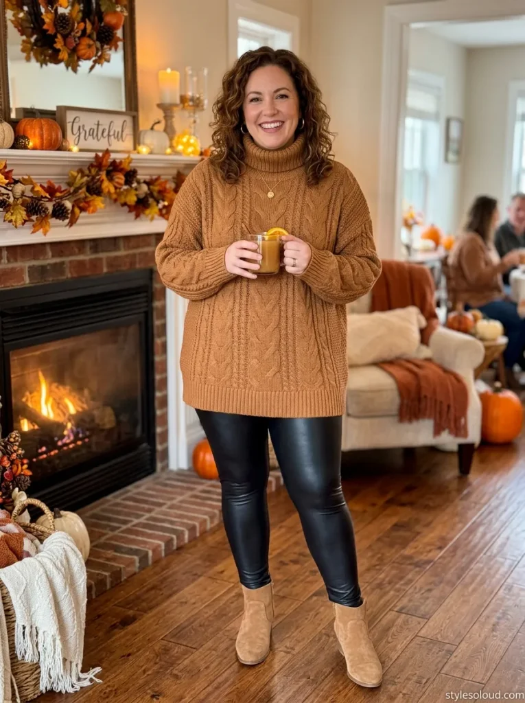 Oversized Chunky Cable-Knit Sweater