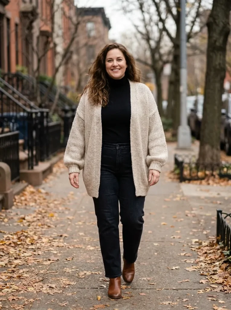 Oversized Neutral Cardigan