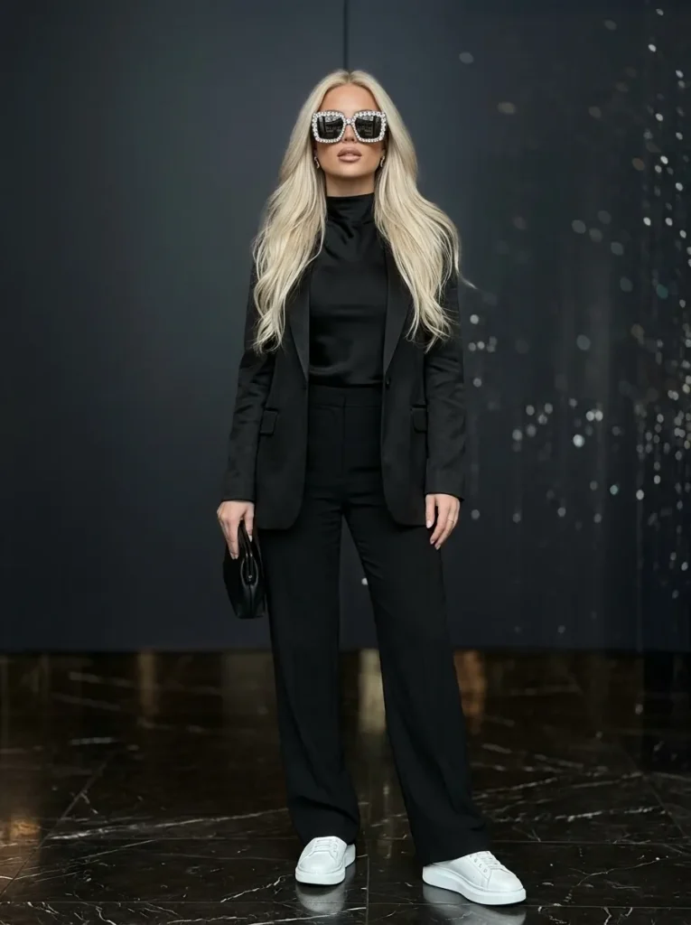Oversized Crystal or Mirrored Sunglasses