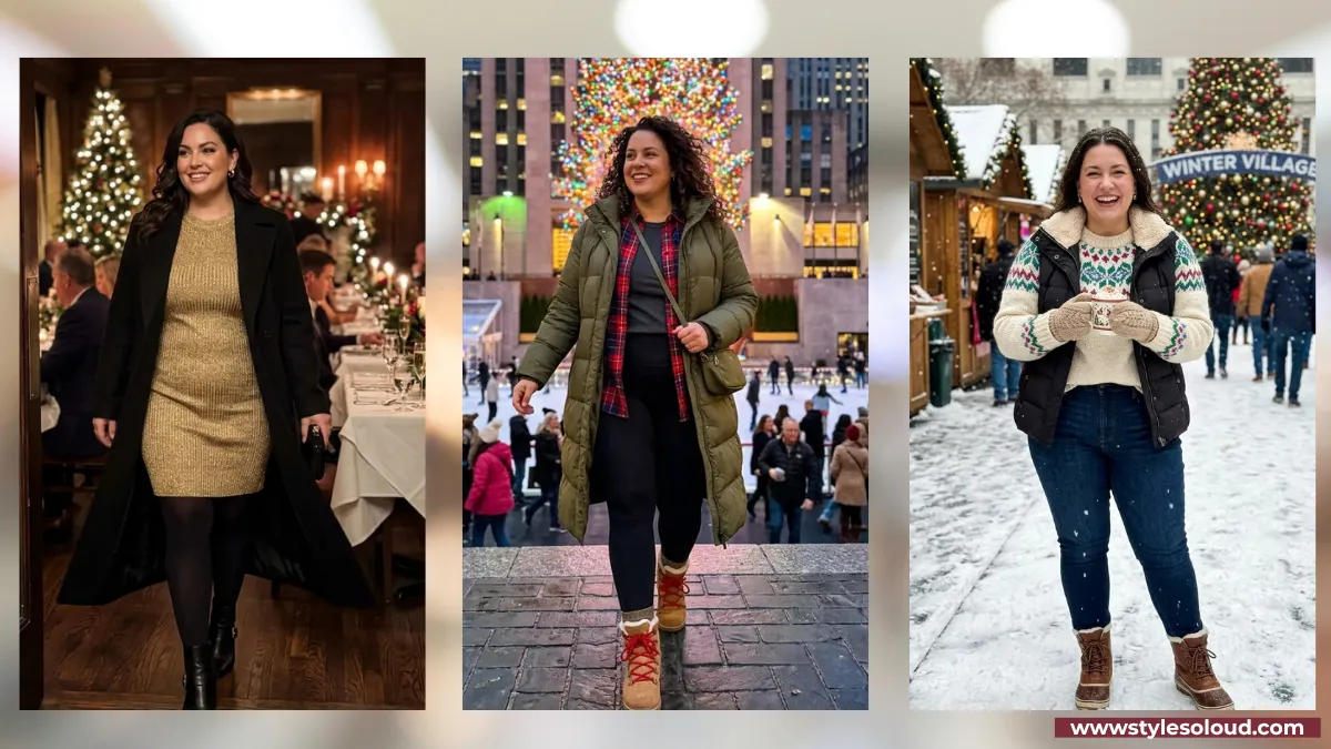 16 PLUS SIZE Warm NYC Christmas Outfit Ideas