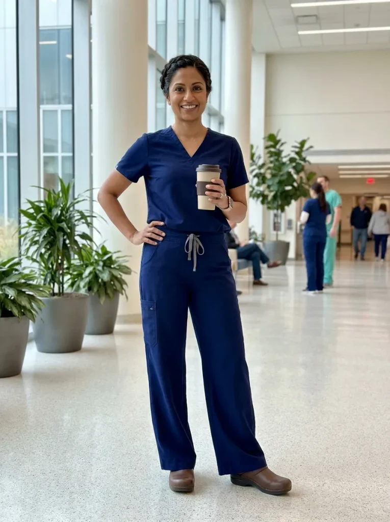Pair Wide-Leg Scrubs with Supportive Clogs