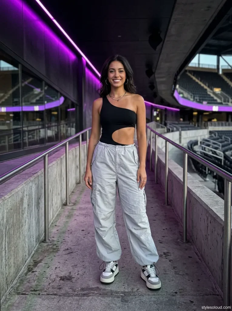 Parachute Cargos & Cut-Out Bodysuit