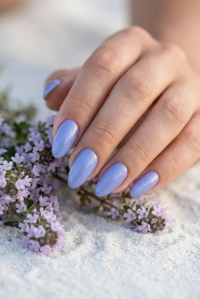Periwinkle Nails art