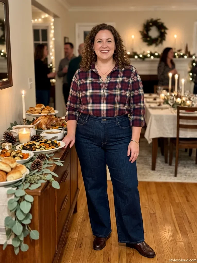 Plaid Flannel & Trouser Jeans