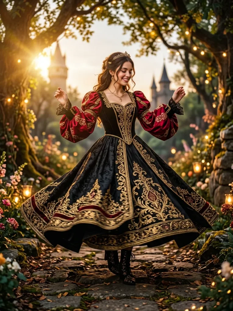 Snow White Reimagined in Red and Black