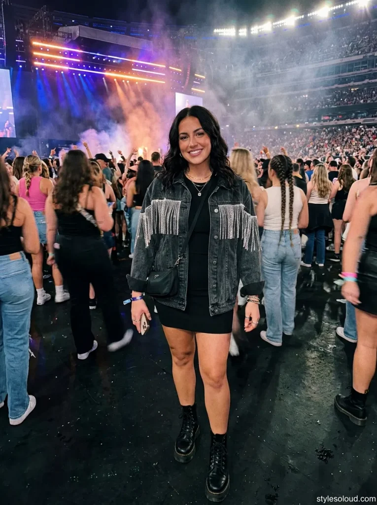 Rhinestone Denim Jacket & Bodycon