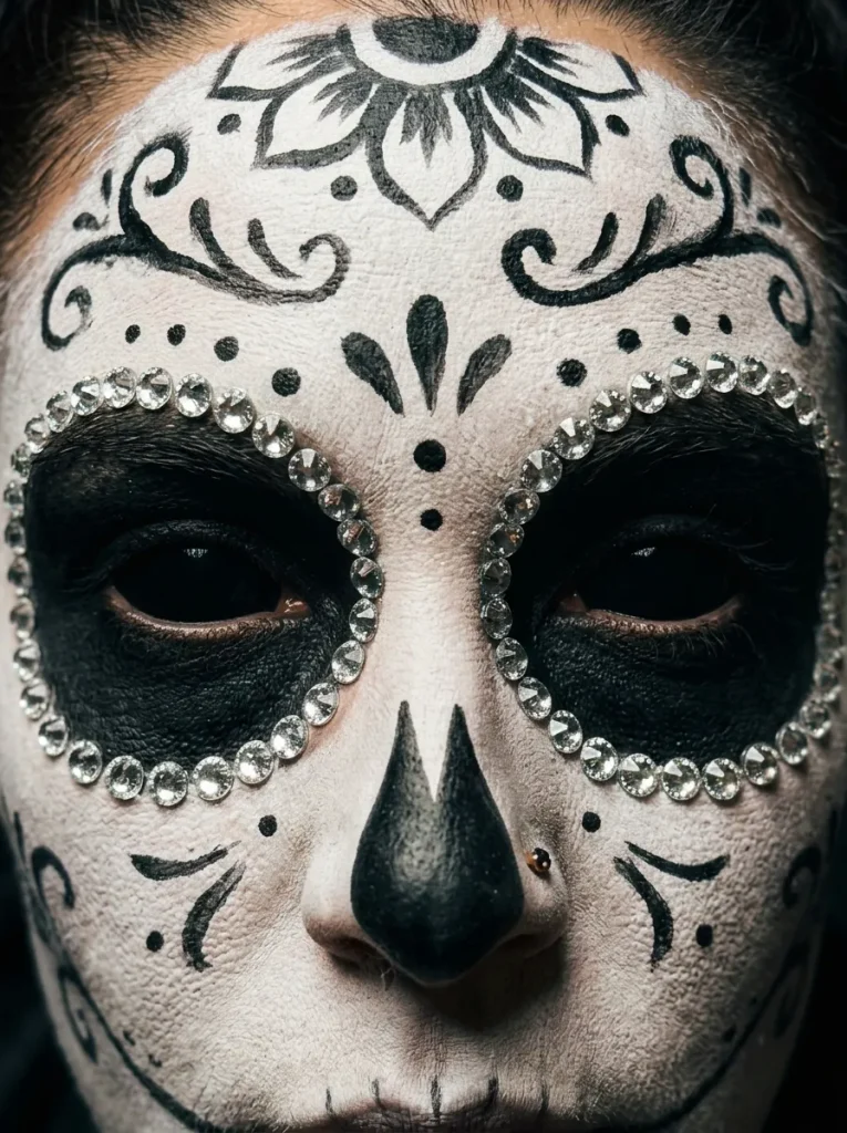 Adding Rhinestones Around the Eyes