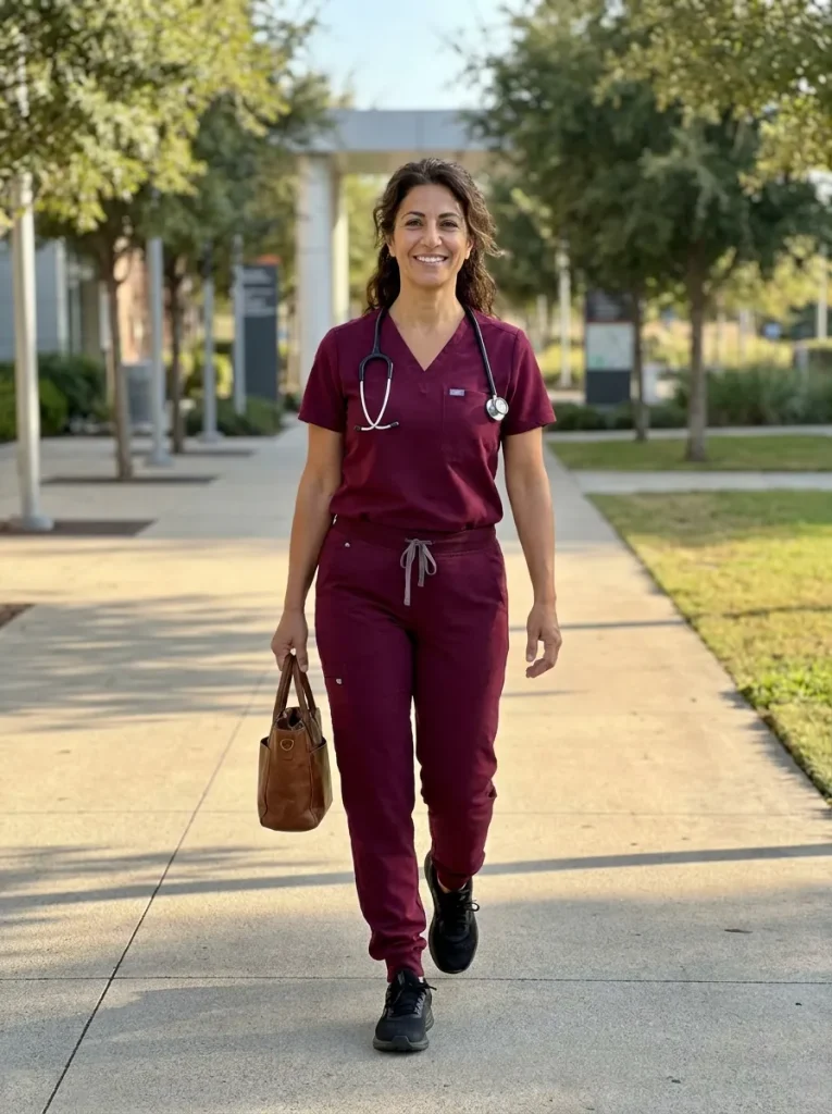 Rich Burgundy Scrubs