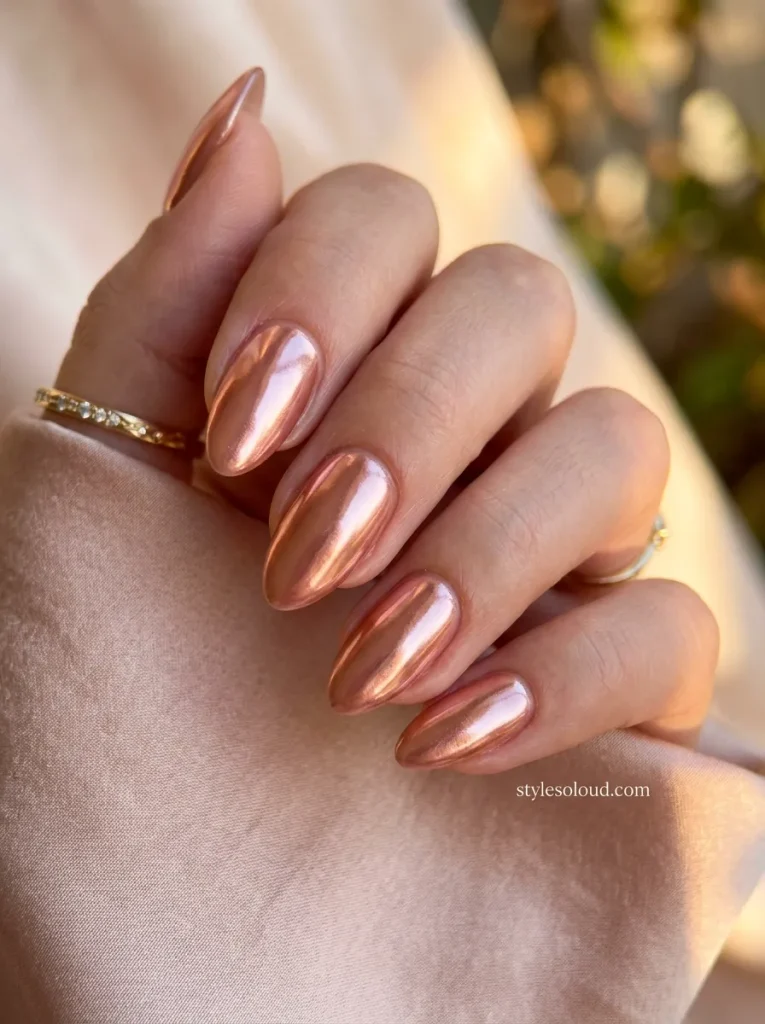 Rose Gold Glazed Metallic Sheen