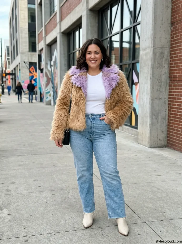 Shaggy Two-Tone Jacket