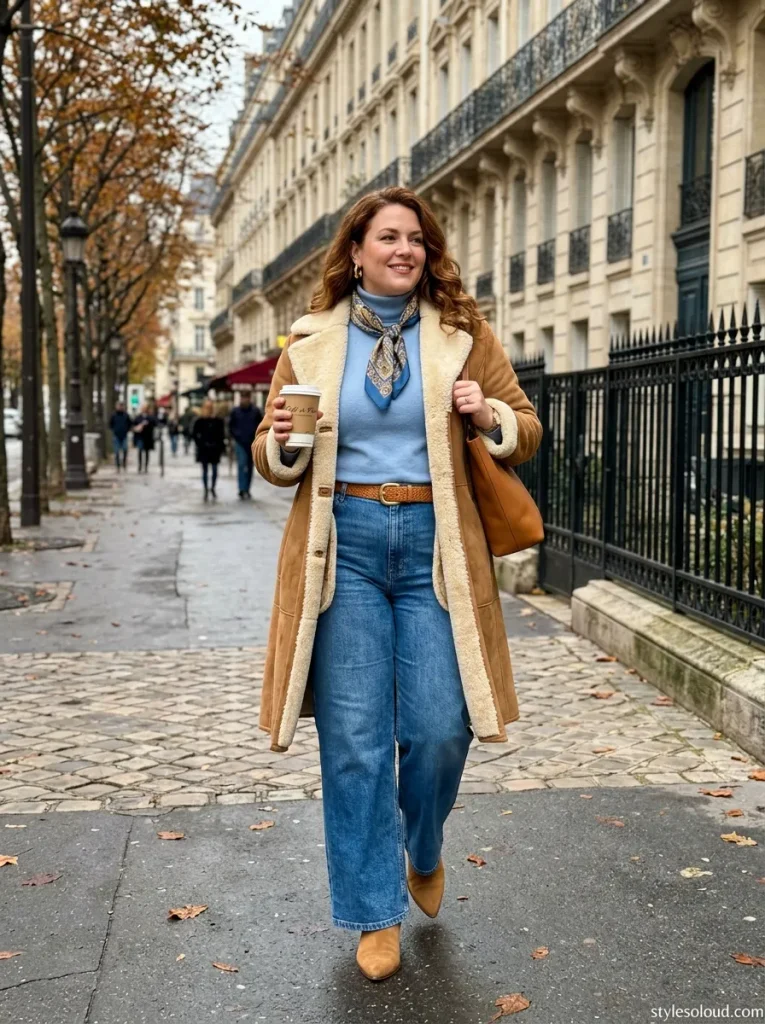 Shearling Suede Coat