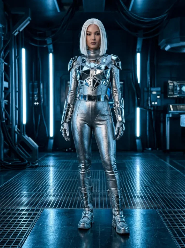 A Silver Metallic Space-Age Look
