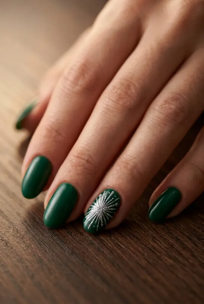 Single firework accent nail