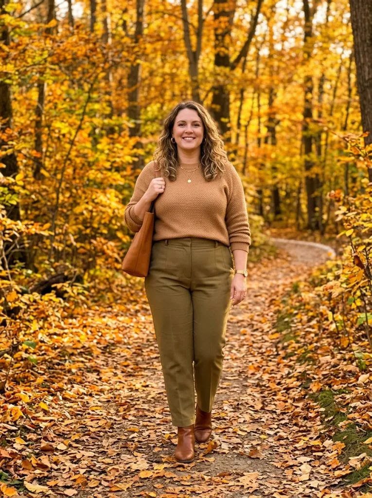 Build a Soft Autumn Base of Camel, Rust, and Warm Olive
