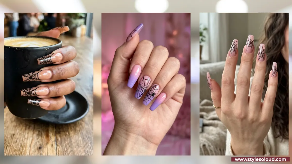 20 Spiderweb Halloween Nail Designs From Easy to Full Glam