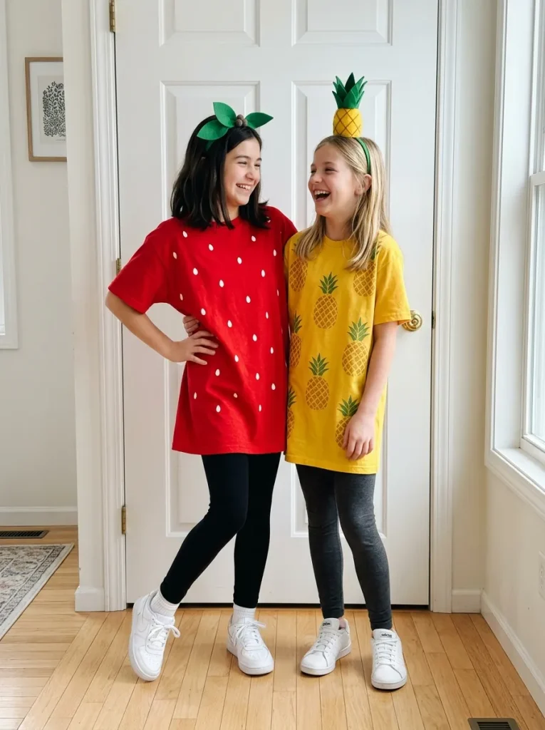 Strawberry and Pineapple DIY Tee Dresses
