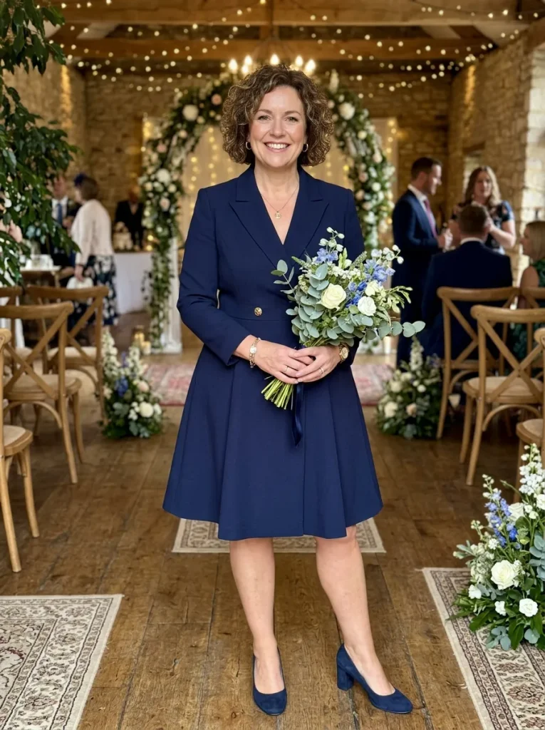 Structured Navy Blazer Dress