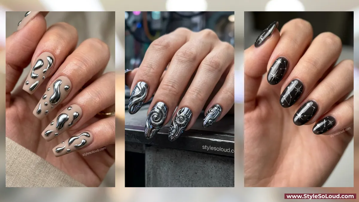 25 Chrome Nail Designs for a Futuristic Fashion Look