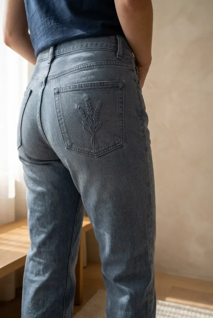 Subtle embroidery detail