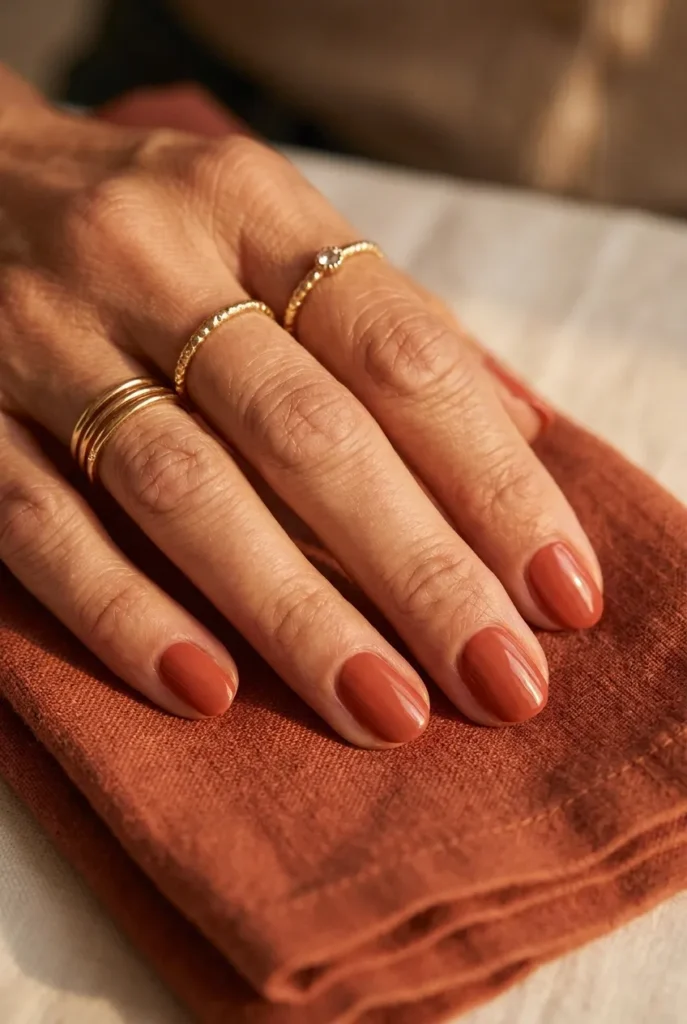  Terracotta or brick nails design