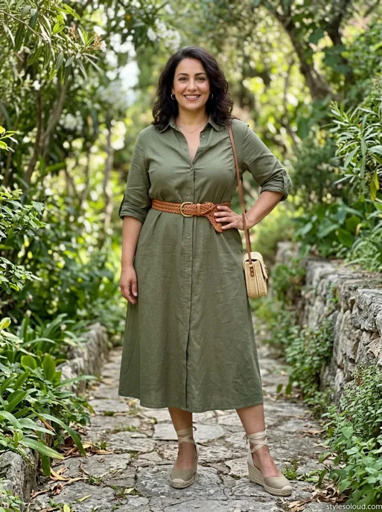 The A-Line Midi Shirt Dress