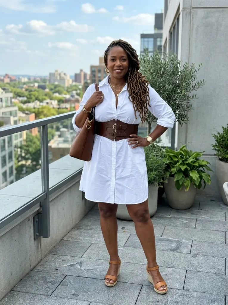 The Shirt Dress & Corset Belt