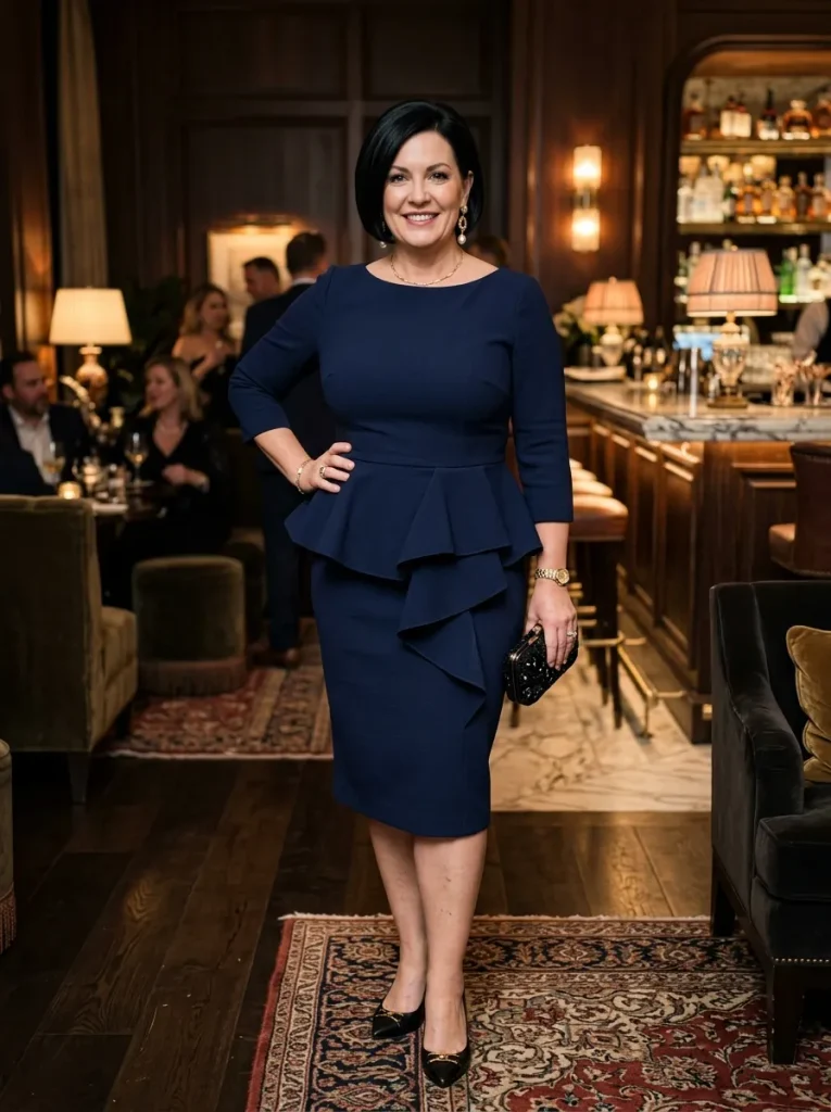 The Structured Peplum Cocktail Dress
