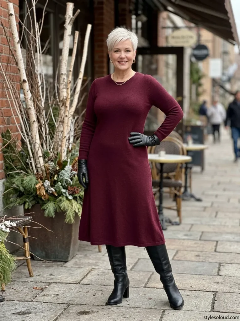 The Sweater Dress with Knee High Boots