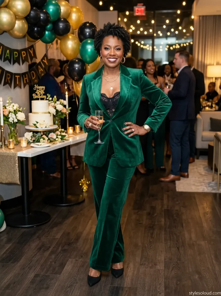  The Tailored Velvet Power Suit