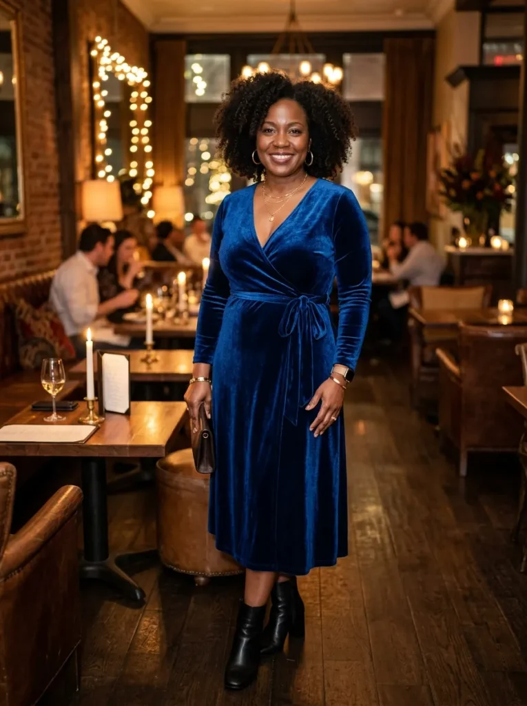 The Velvet Wrap Dress