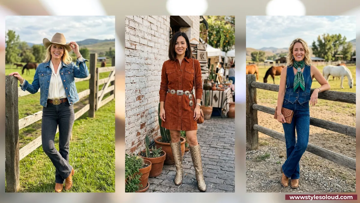 22 Trendy Cowgirl Outfits for Women Over 40 That Feel Elevated and Timeless