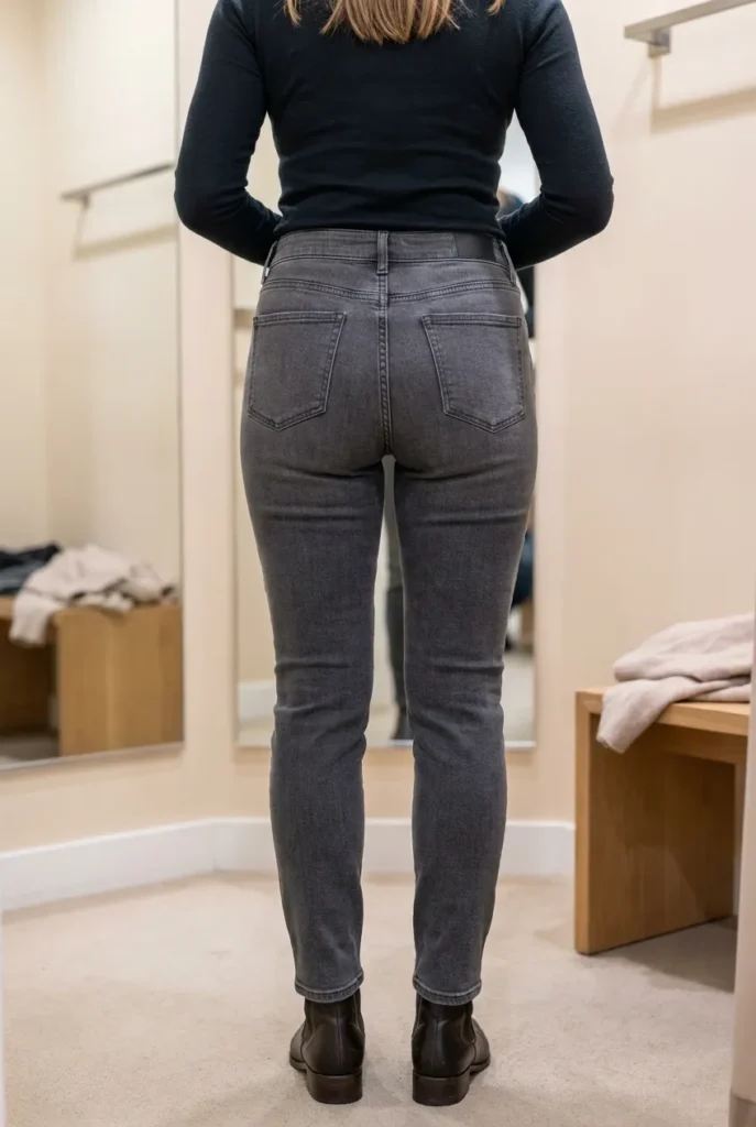 Waistband with no gap — mid charcoal grey