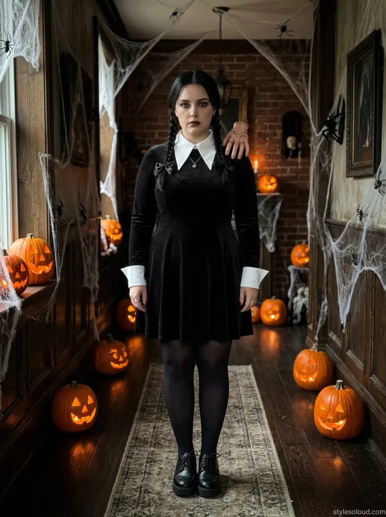 Wednesday Addams Gothic Halloween Costume Dress
