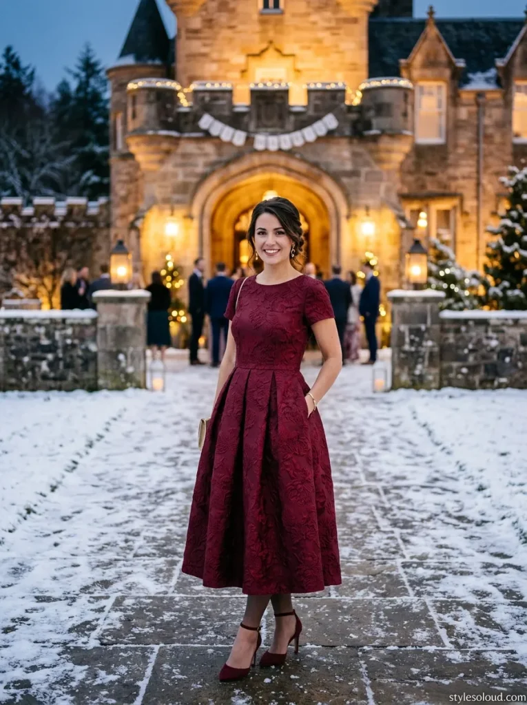 Wine Red Brocade Cocktail
