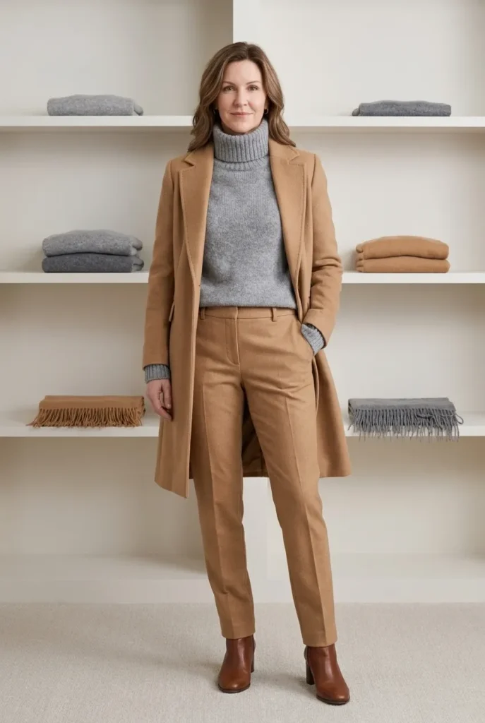 Winter Capsule That Mixes and Matches Winter Outfits for women over 40