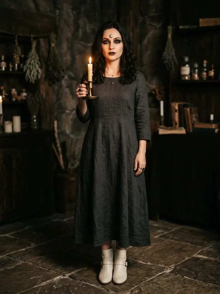 Witchy Makeup: A Moon, a Drip, a Dark Lip