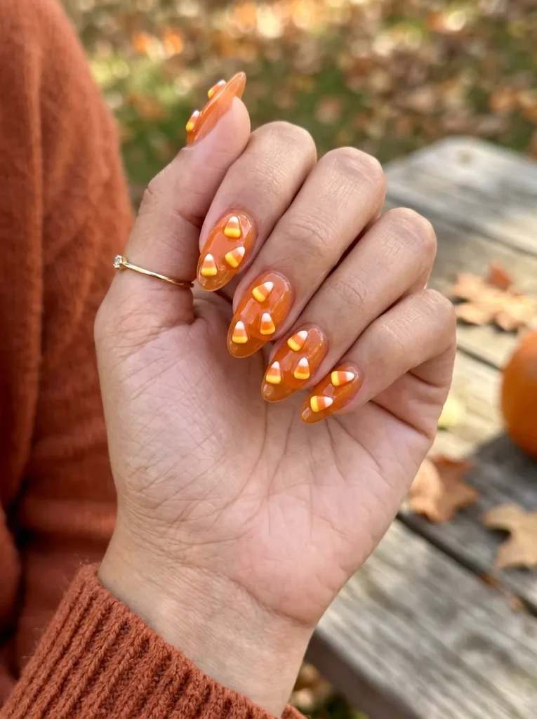 Candy-Corn on a Clear Jelly Base