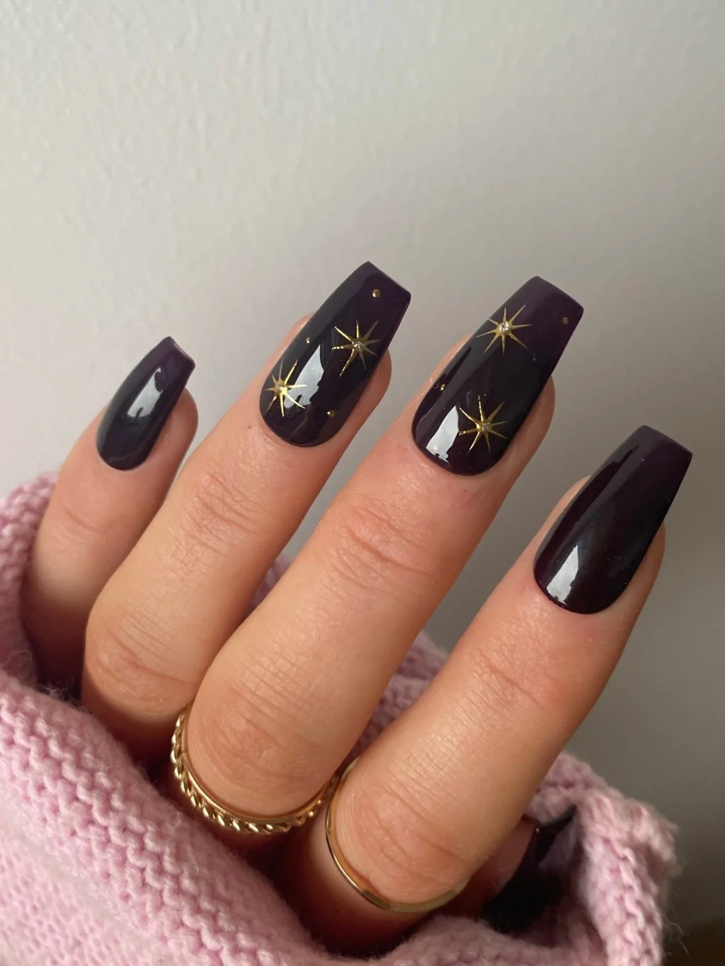 Easy fall nail ideas: dark espresso almond nails
