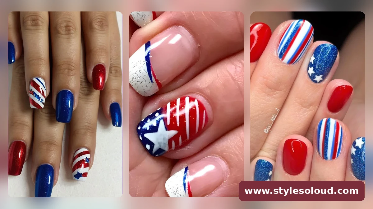 24 Veterans Day Nail Designs for Short Nails With Big Style