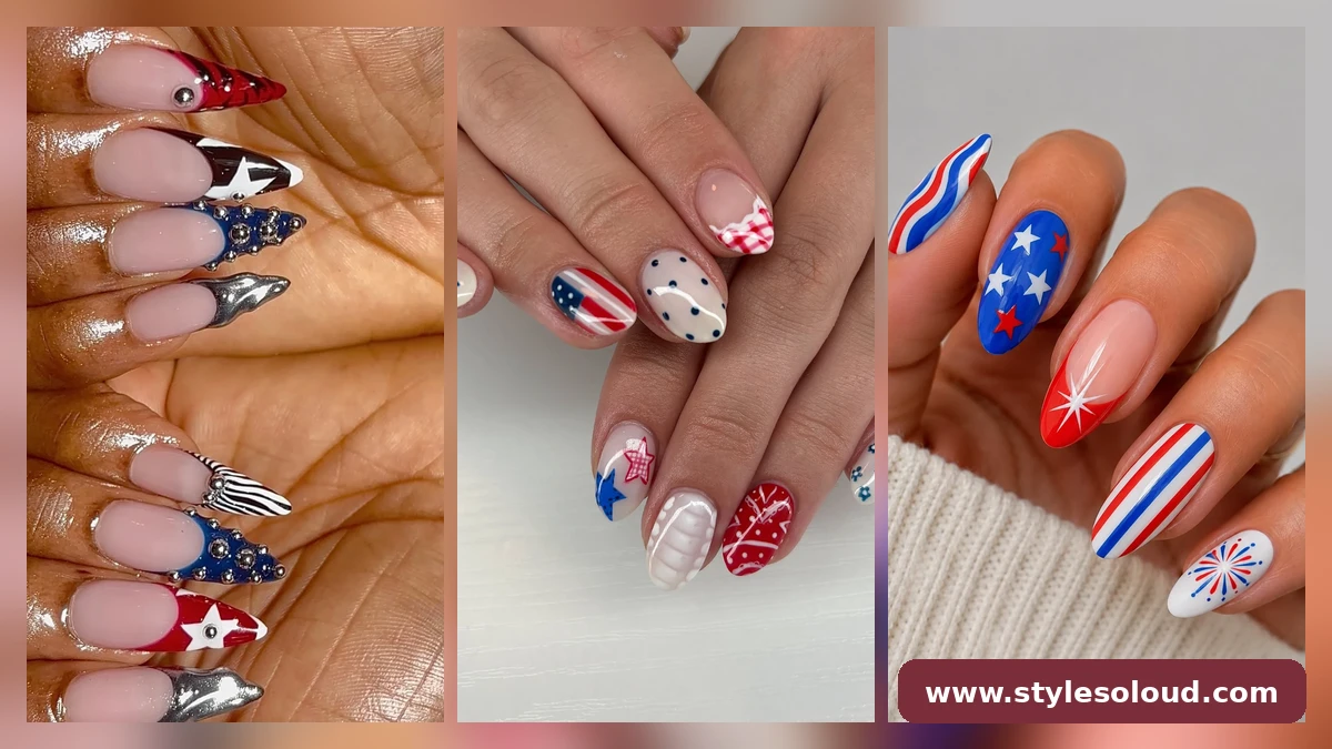 22 Red, White and Blue Nail Designs Black Women Will Love