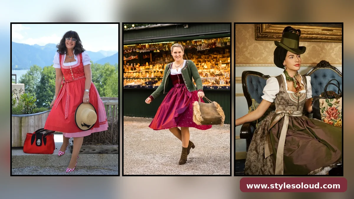 Three Oktoberfest dirndl outfit ideas for women over 30