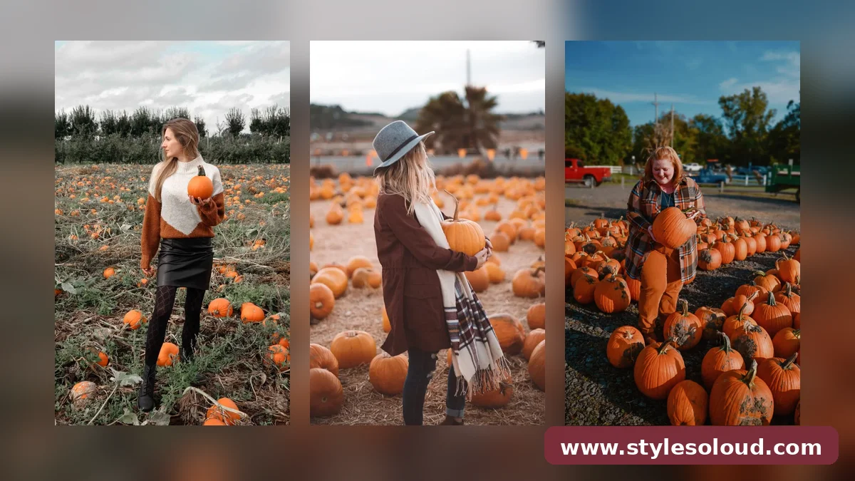 Pumpkin patch outfit ideas for women over 30: three fall looks collage