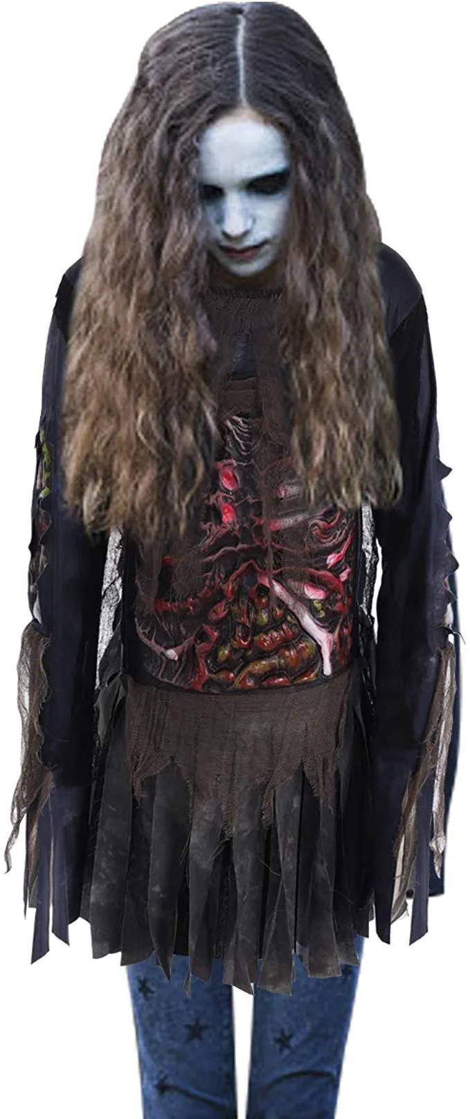 Halloween costume for women: zombie nun corset outfit