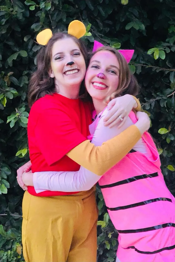 Halloween costumes for women: Winnie the Pooh and Tigger onesies