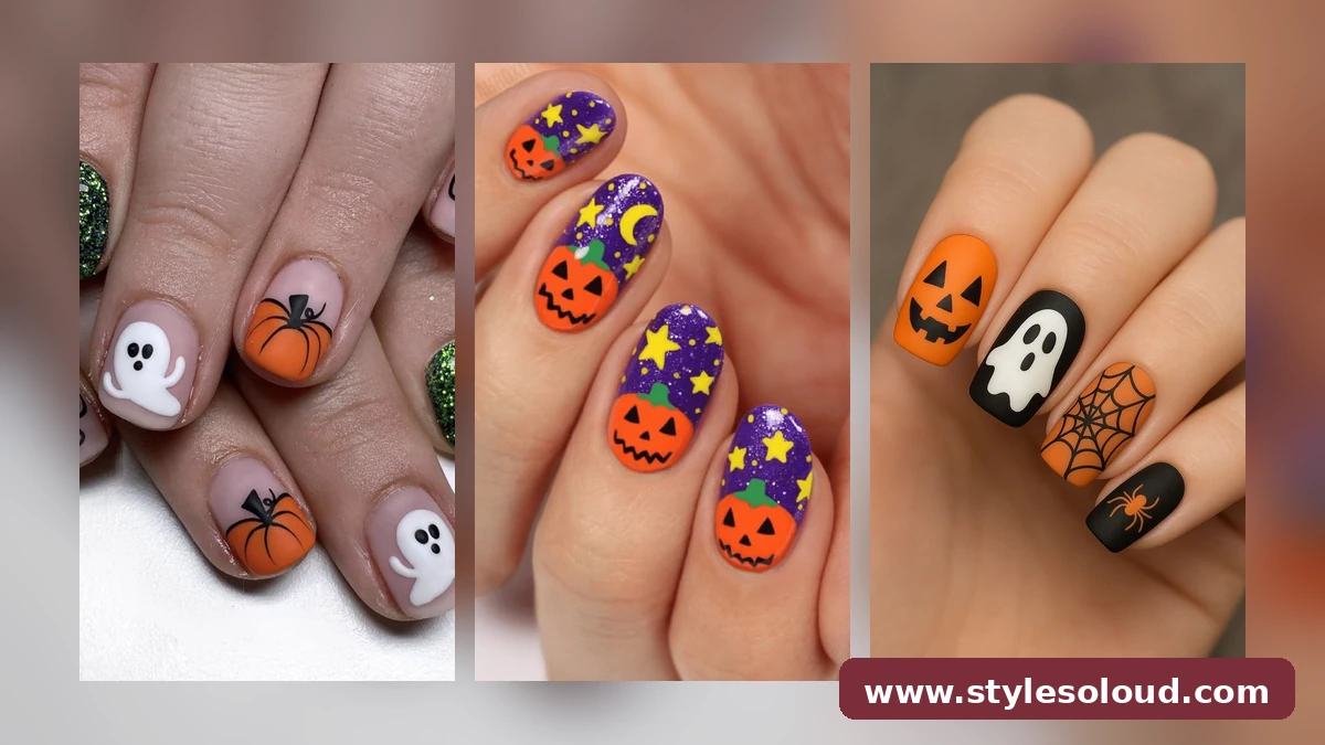 Halloween Nails Short Ideas for Cute and Simple Looks