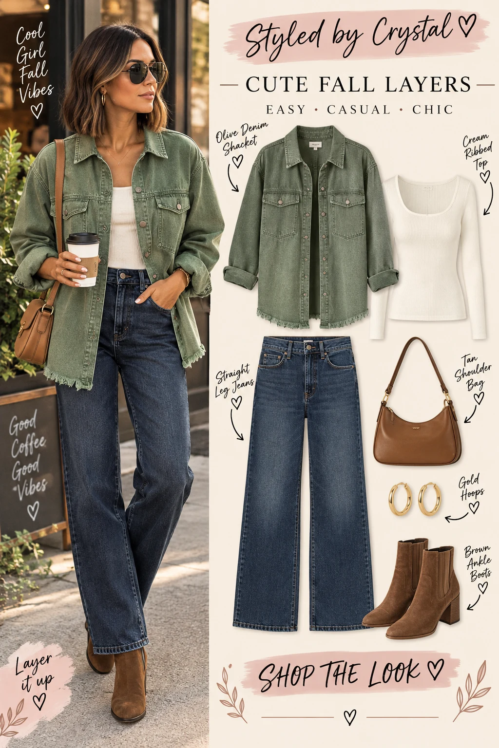 Olive Layers That Work for Real Weather fall outfit for women in their 20s