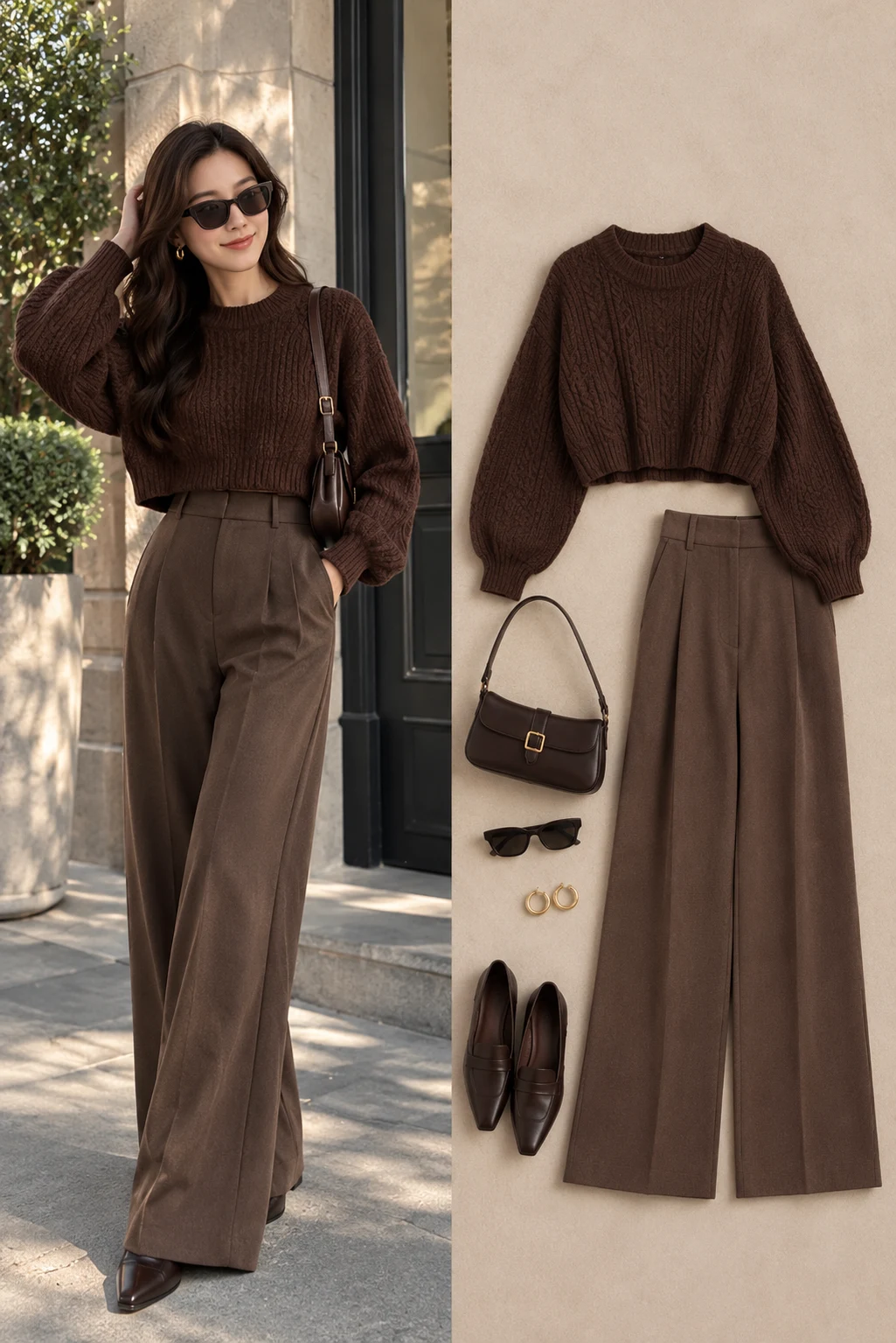 Chocolate Brown, the Quiet Fall Neutral fall outfit for women in their 20s