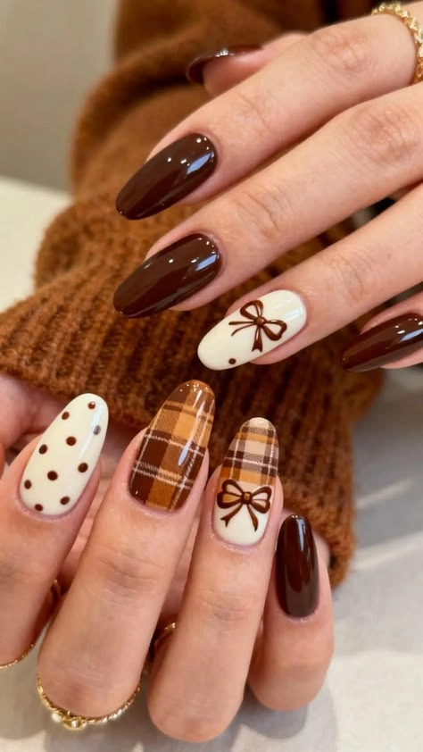 Chocolate brown nail polish fall