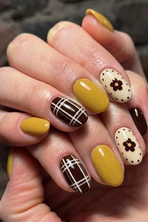 Mustard yellow fall nail polish