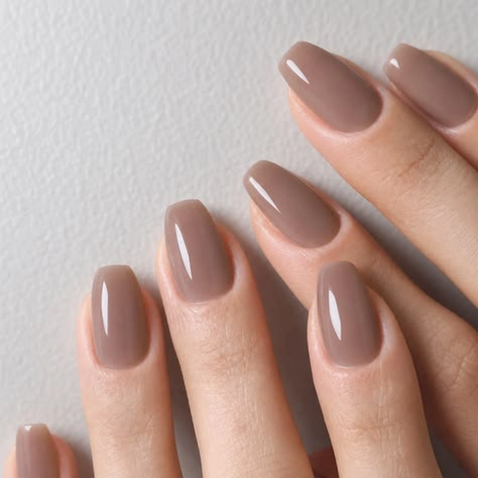 Taupe nude fall nails fair skin